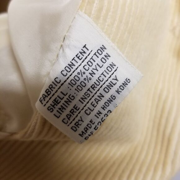 Vintage 70s Western Boho Cream Corduroy Single Button Blazer Jacket Md - Picture 7 of 9